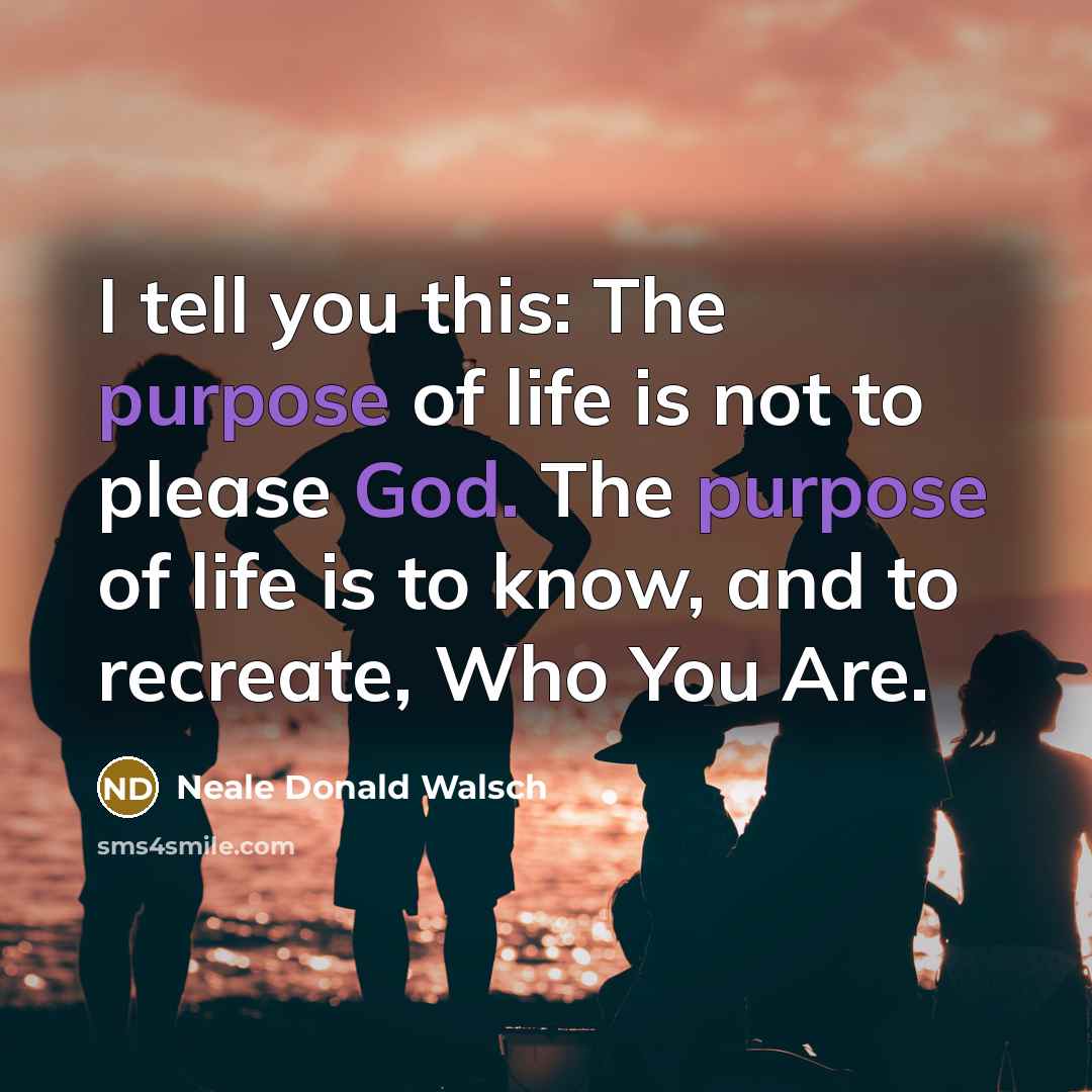 “I tell you this: The purpose of life is not…” quote by Neale Donald Walsch