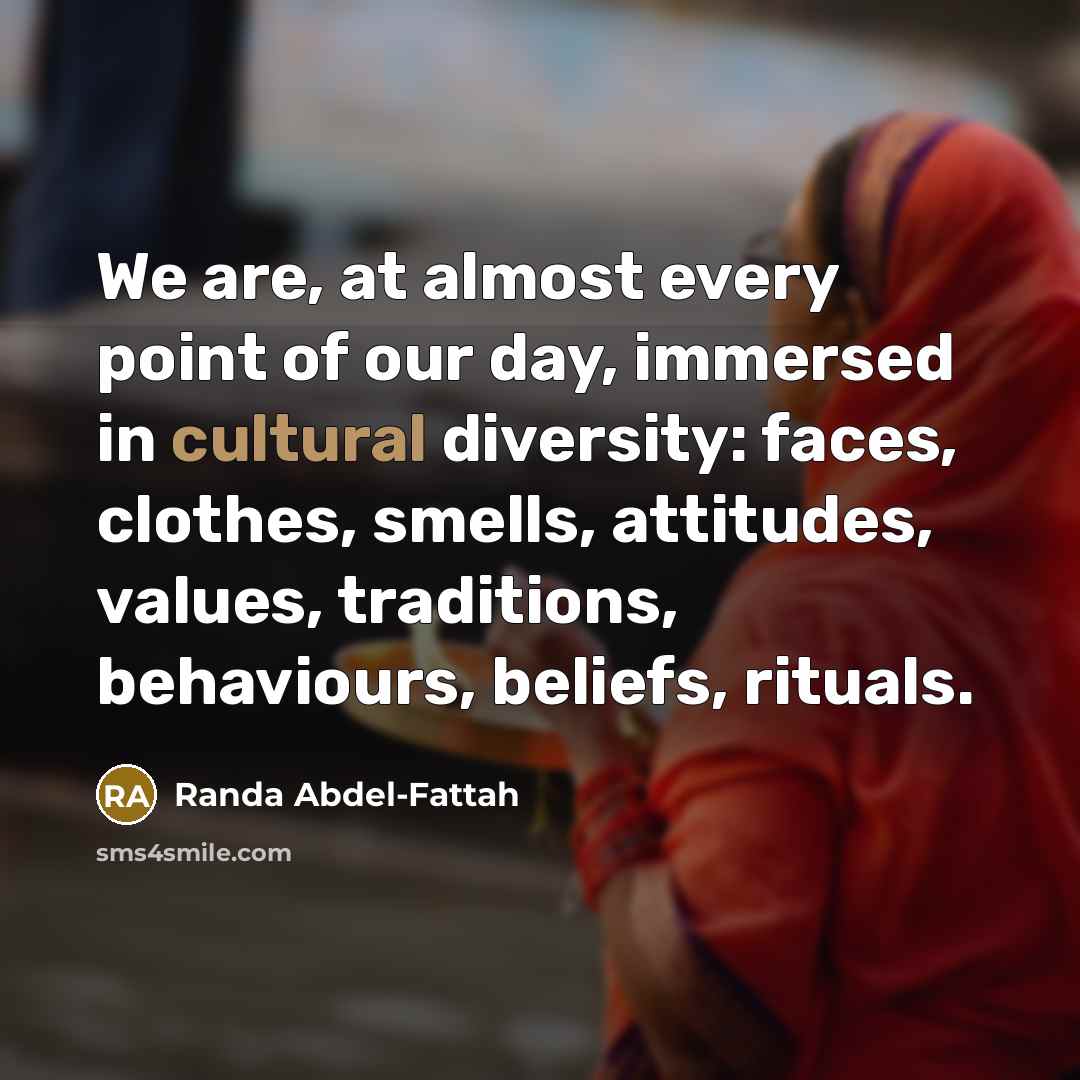 “We are, at almost every point of our day, immersed…” quote by Randa Abdel-Fattah