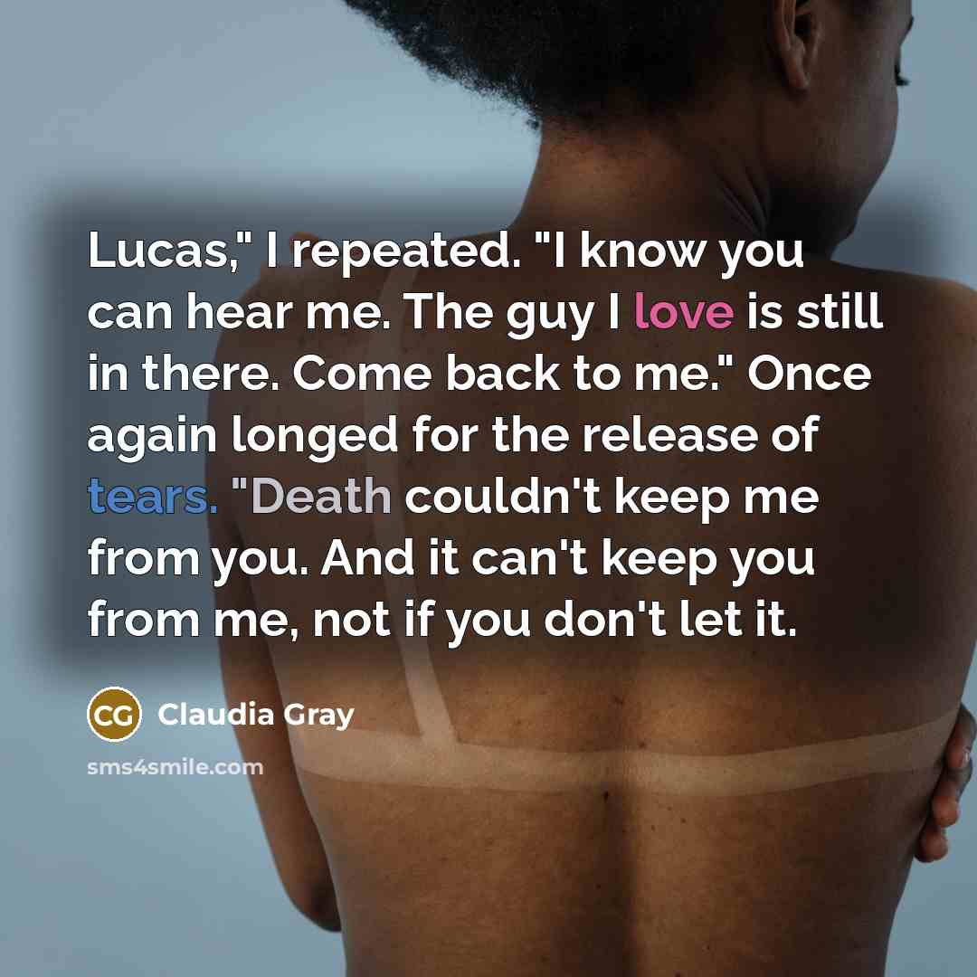 “Lucas," I repeated. "I know you can hear me. The…” quote by Claudia Gray