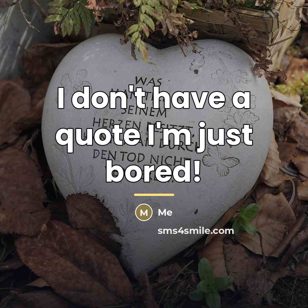 “I don't have a quote I'm just bored!…” quote by Me