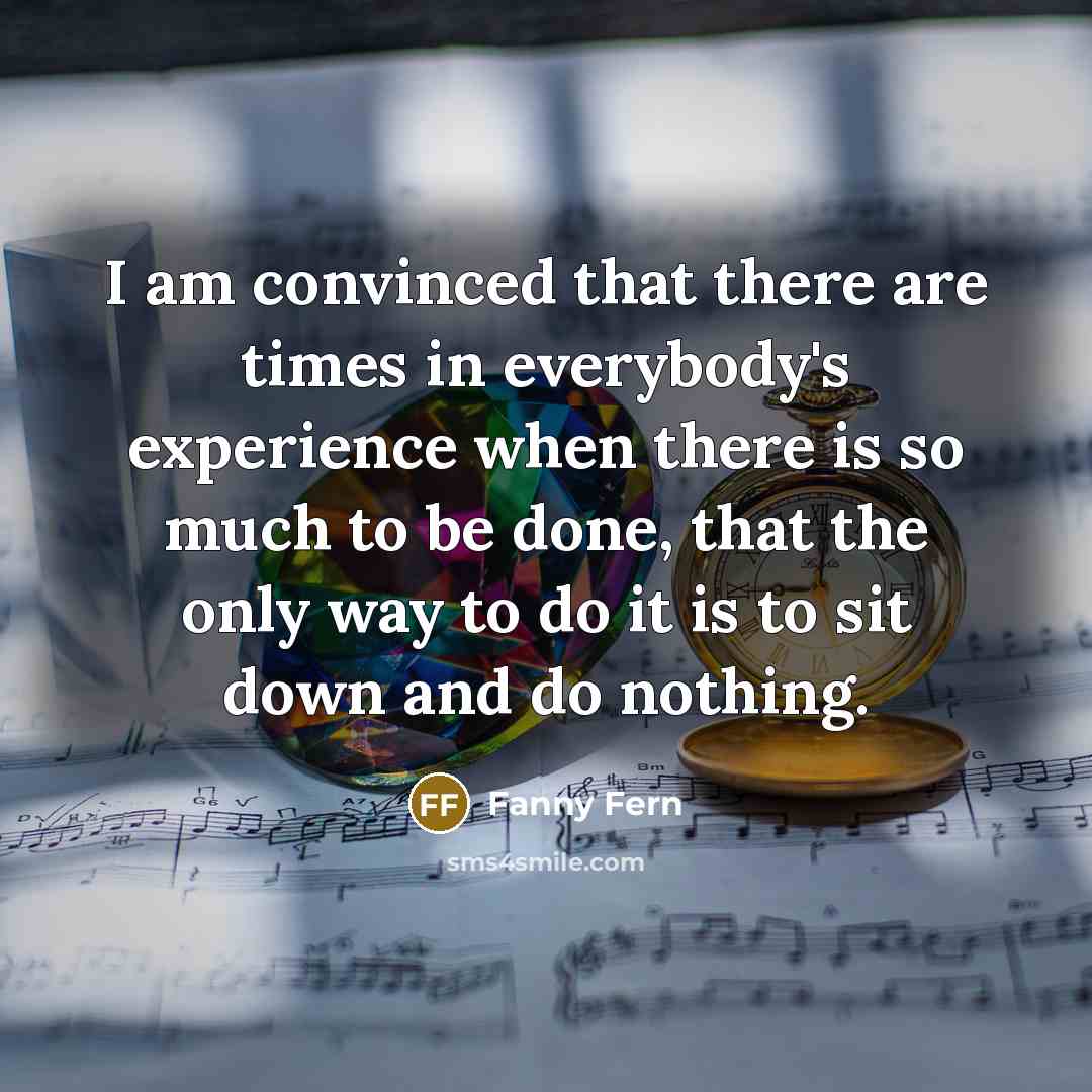 “I am convinced that there are times in everybody's experience…” quote by Fanny Fern
