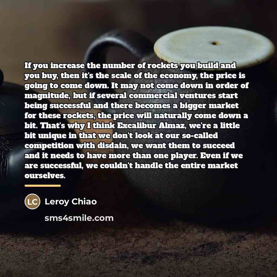 “If you increase the number of rockets you build and…” quote by Leroy Chiao
