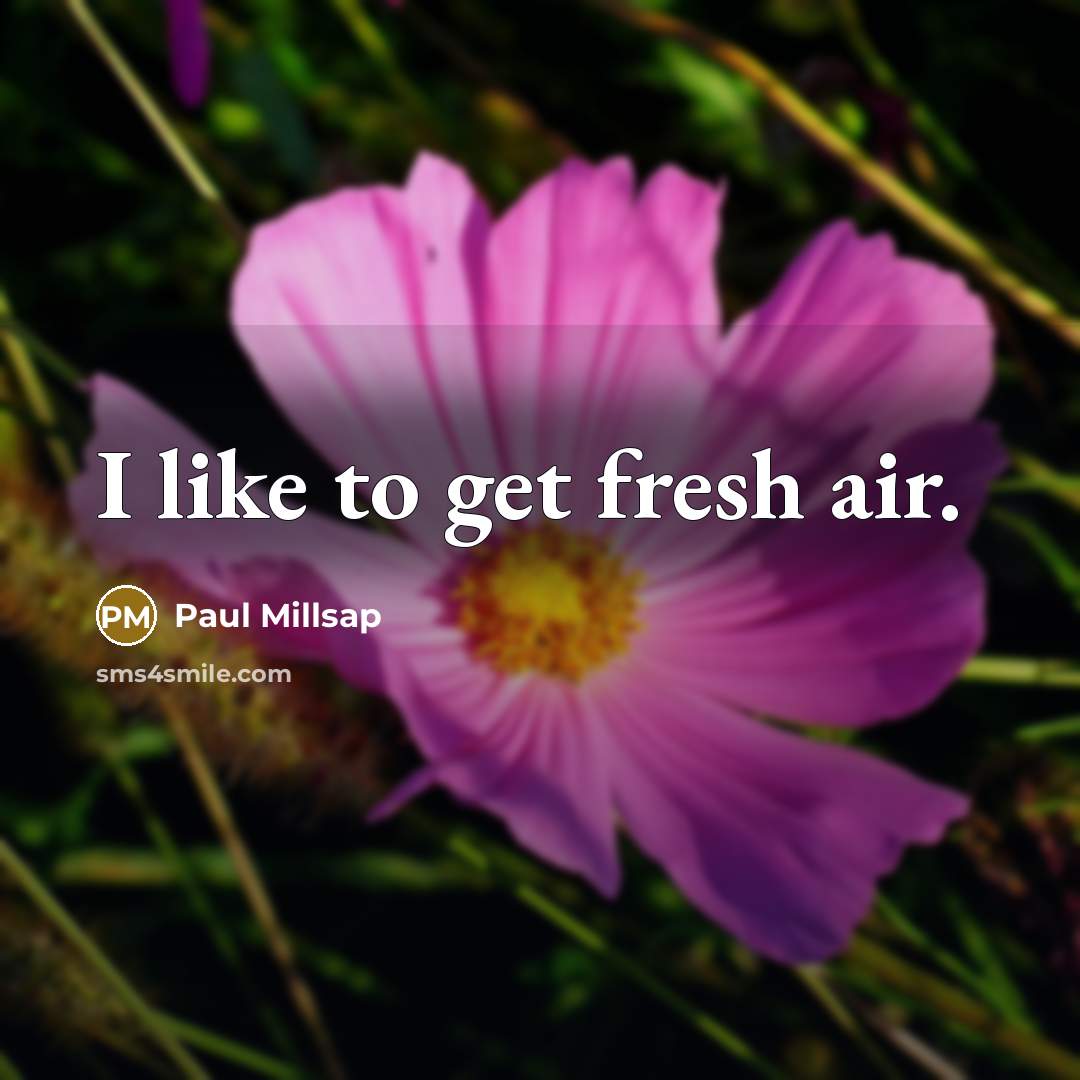 “I like to get fresh air.…” quote by Paul Millsap