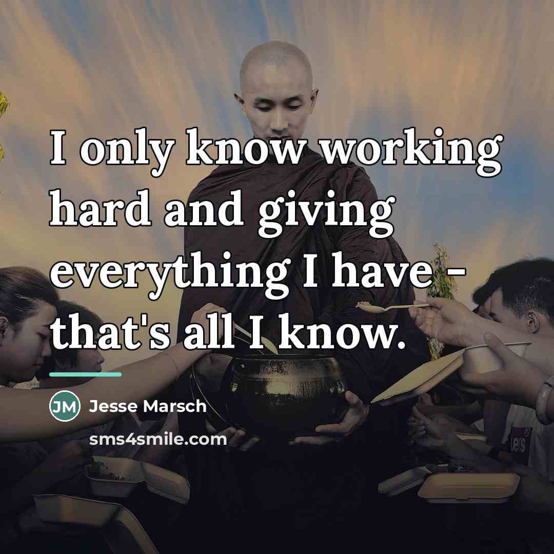 “I only know working hard and giving everything I have…” quote by Jesse Marsch