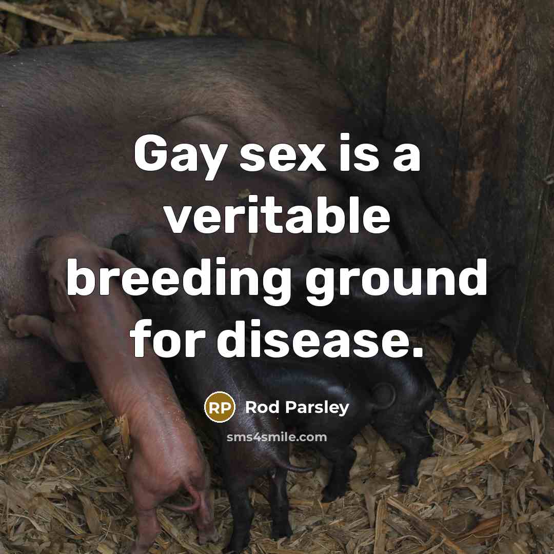 “Gay sex is a veritable breeding ground for disease.…” quote by Rod Parsley