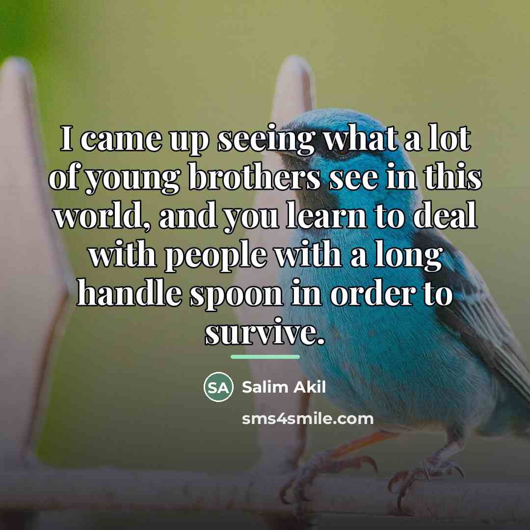 “I came up seeing what a lot of young brothers…” quote by Salim Akil