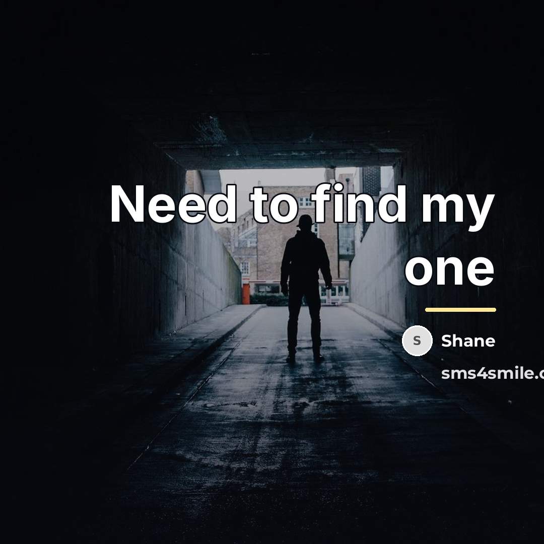“Need to find my one…” quote by Shane