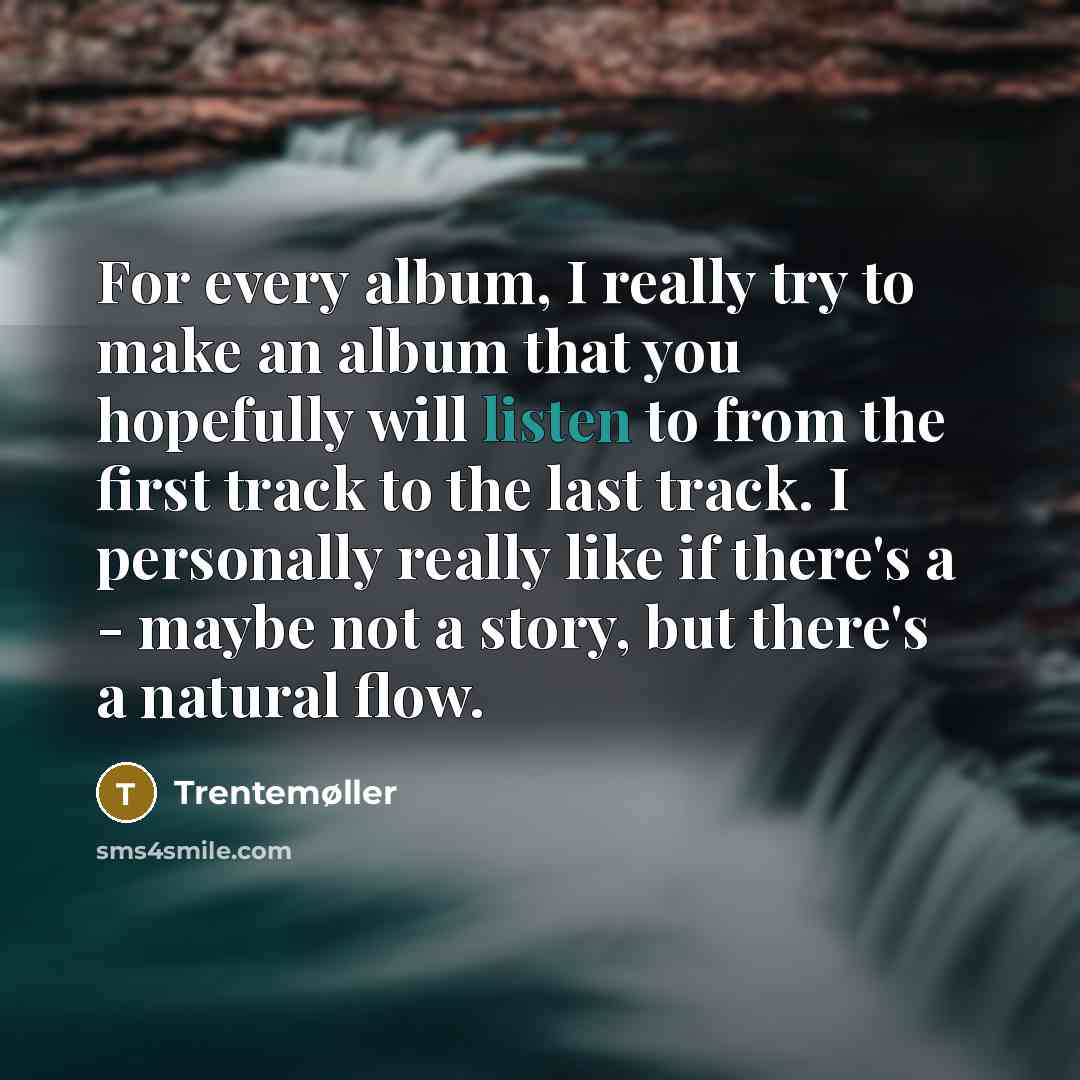 “For every album, I really try to make an album…” quote by Trentemøller