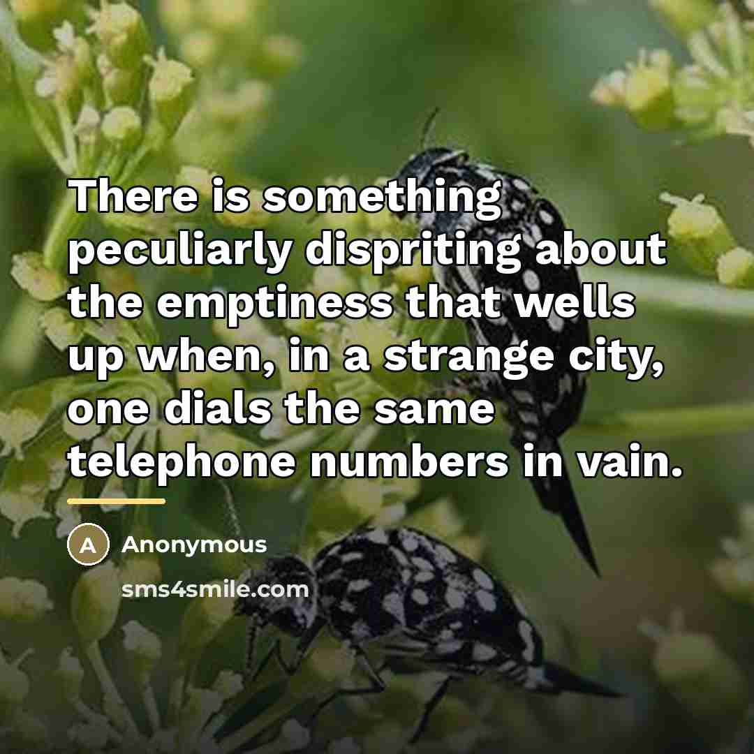 “There is something peculiarly dispriting about the emptiness that wells…” quote by Anonymous