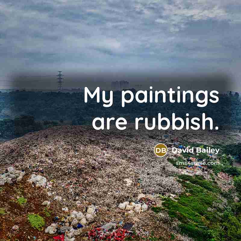 “My paintings are rubbish.…” quote by David Bailey