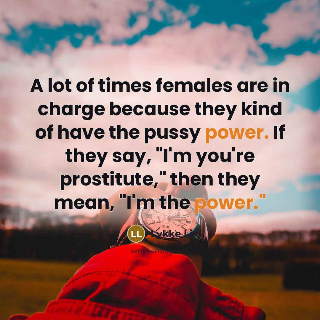 “A lot of times females are in charge because they…” quote by Lykke Li