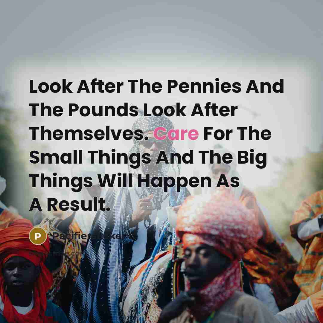 “Look After The Pennies And The Pounds Look After Themselves.…” quote by Pacifiersucker