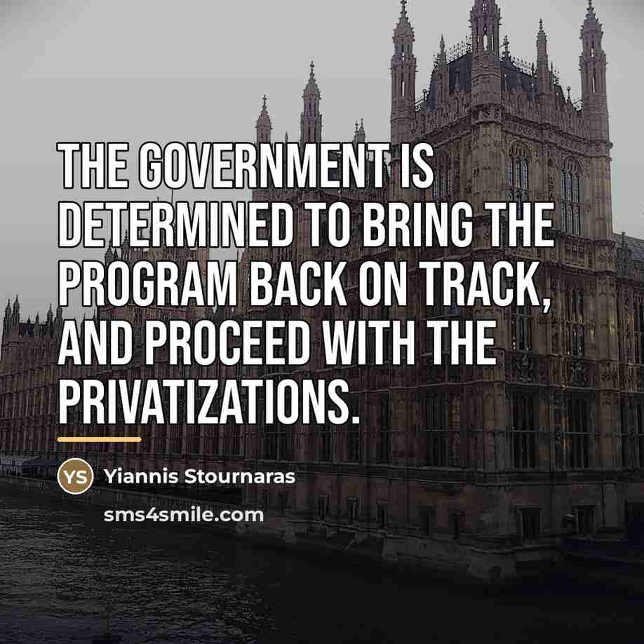 “The government is determined to bring the program back on…” quote by Yiannis Stournaras