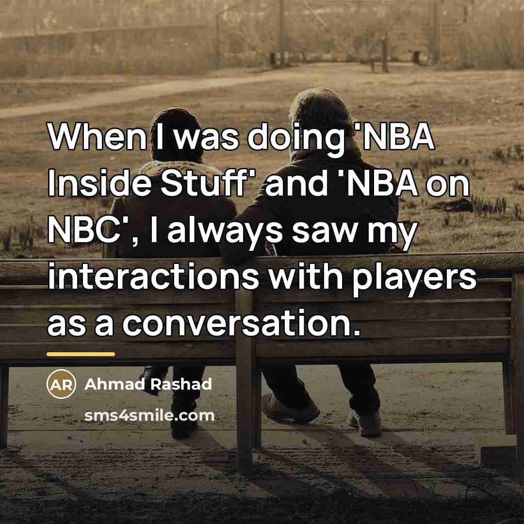 “When I was doing 'NBA Inside Stuff' and 'NBA on…” quote by Ahmad Rashad