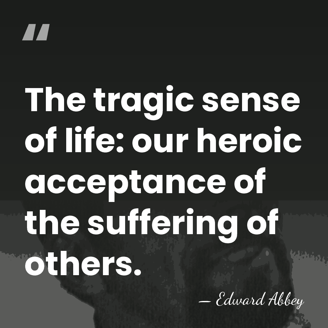The tragic sense of life: our heroic acceptance of the suffering of&hellip; - Edward Abbey