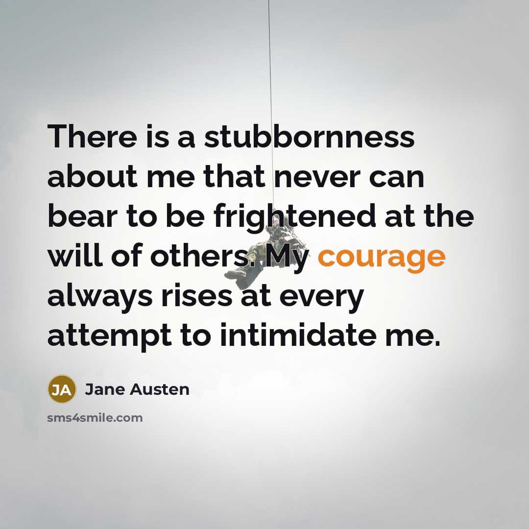 “There is a stubbornness about me that never can bear…” quote by Jane Austen