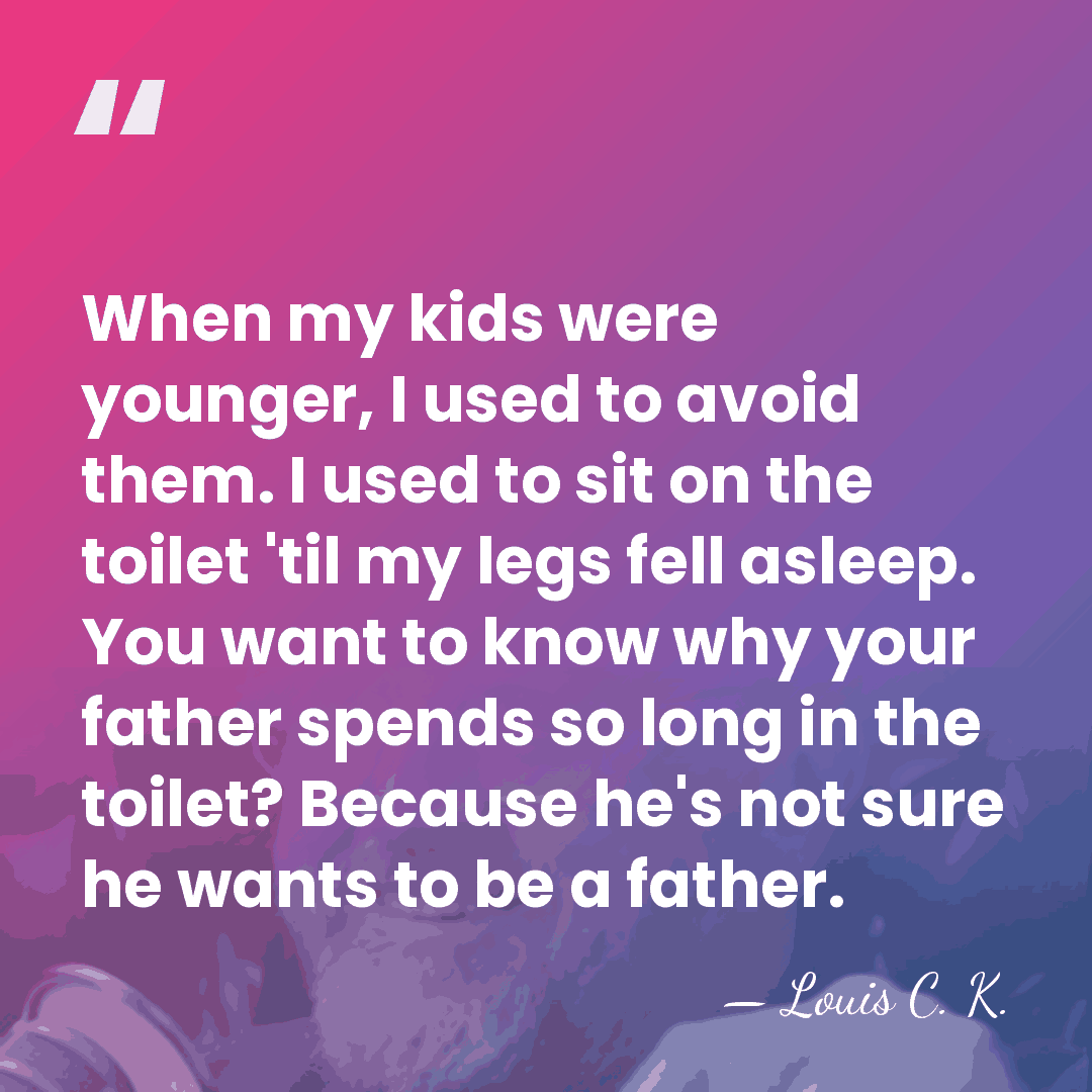 When my kids were younger, I used to avoid them. I used&hellip; - Louis C. K.