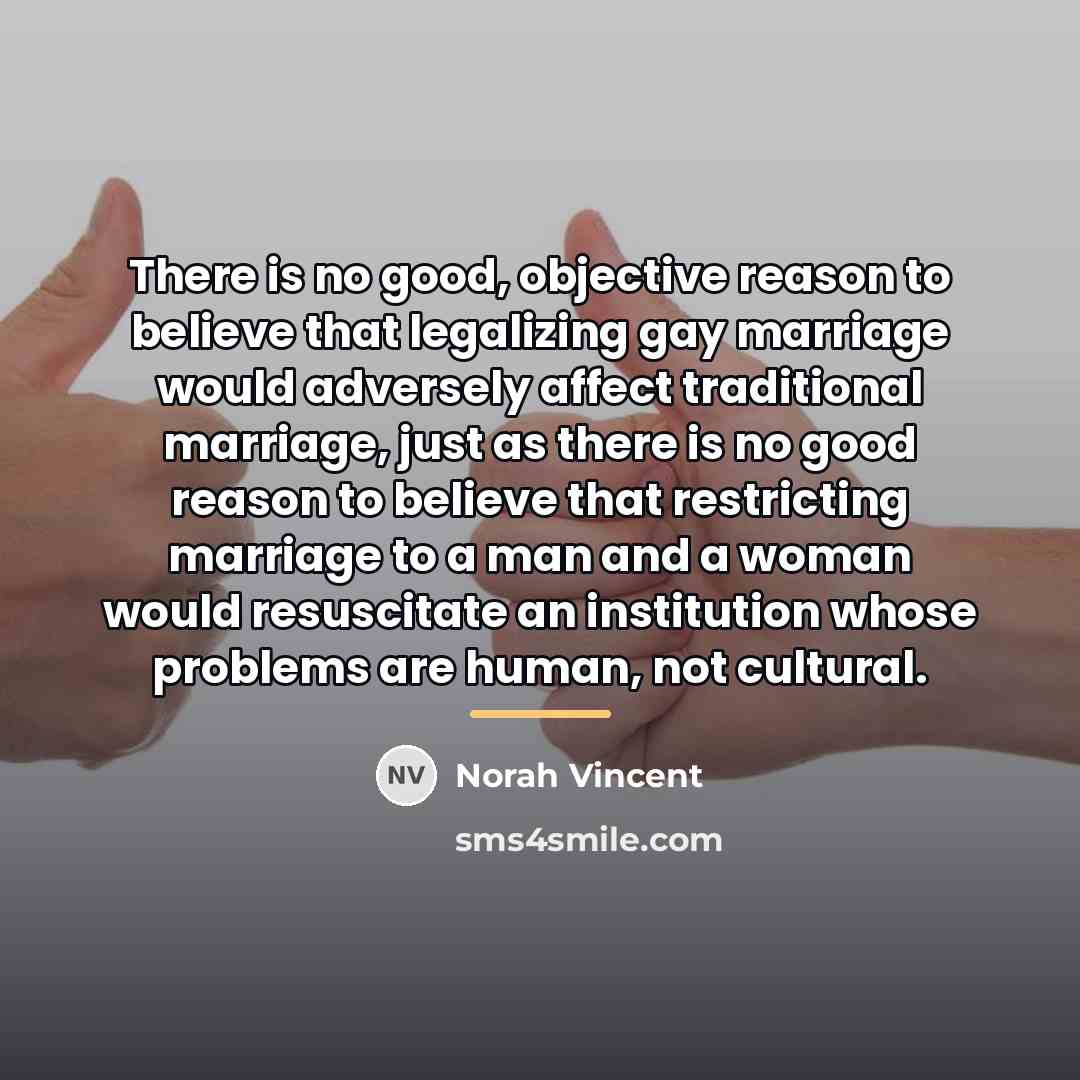 “There is no good, objective reason to believe that legalizing…” quote by Norah Vincent