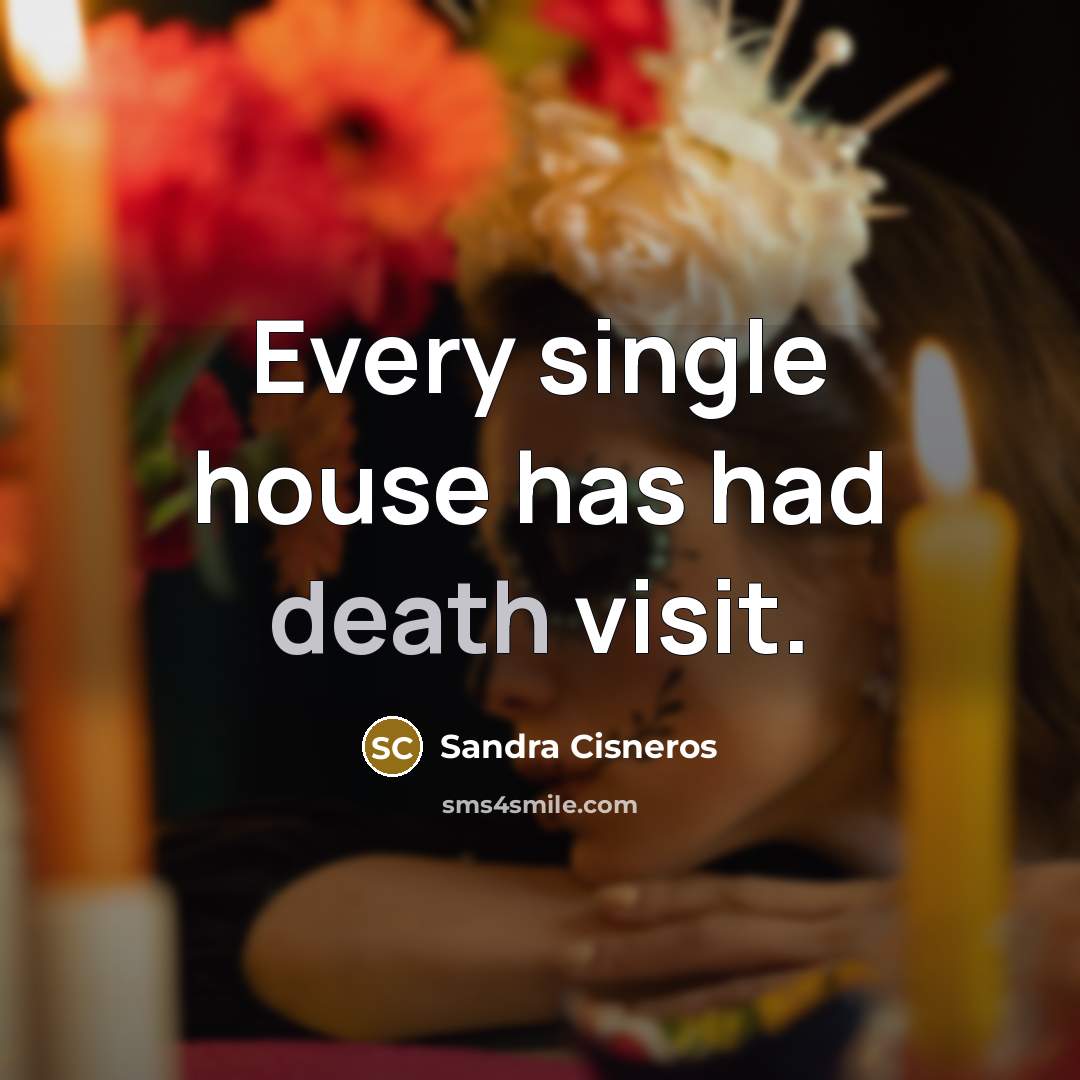 “Every single house has had death visit.” quote by Sandra Cisneros