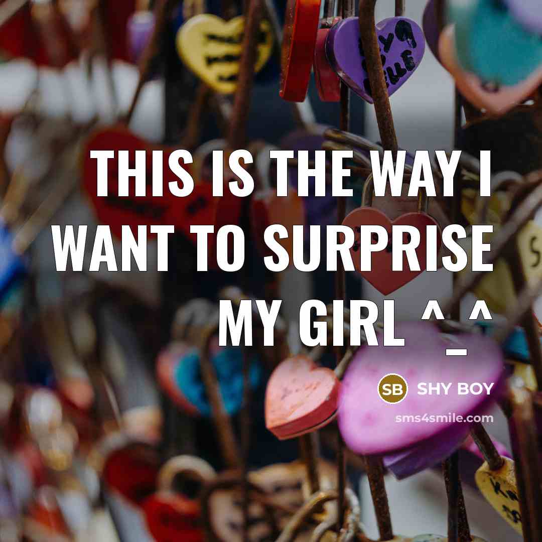 “This is The Way I Want To Surprise My Girl ^_^” quote by SHY BOY