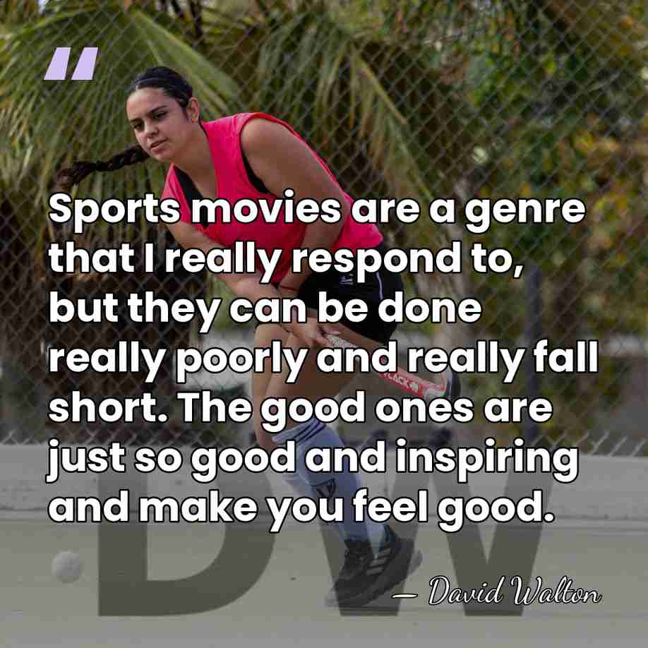 Sports movies are a genre that I really respond to, but they&hellip; - David Walton