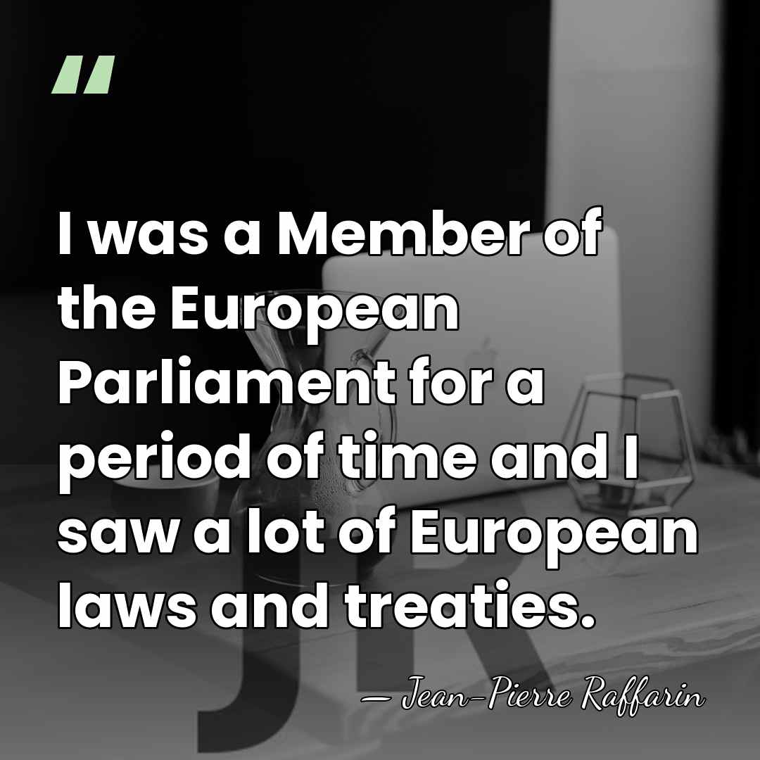 I was a Member of the European Parliament for a period of&hellip; - Jean-Pierre Raffarin
