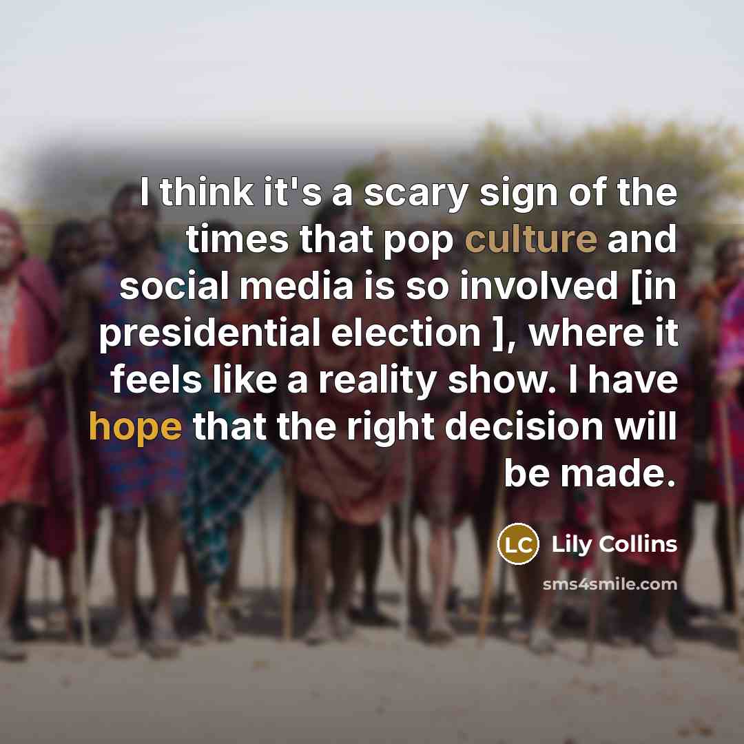 “I think it's a scary sign of the times that…” quote by Lily Collins