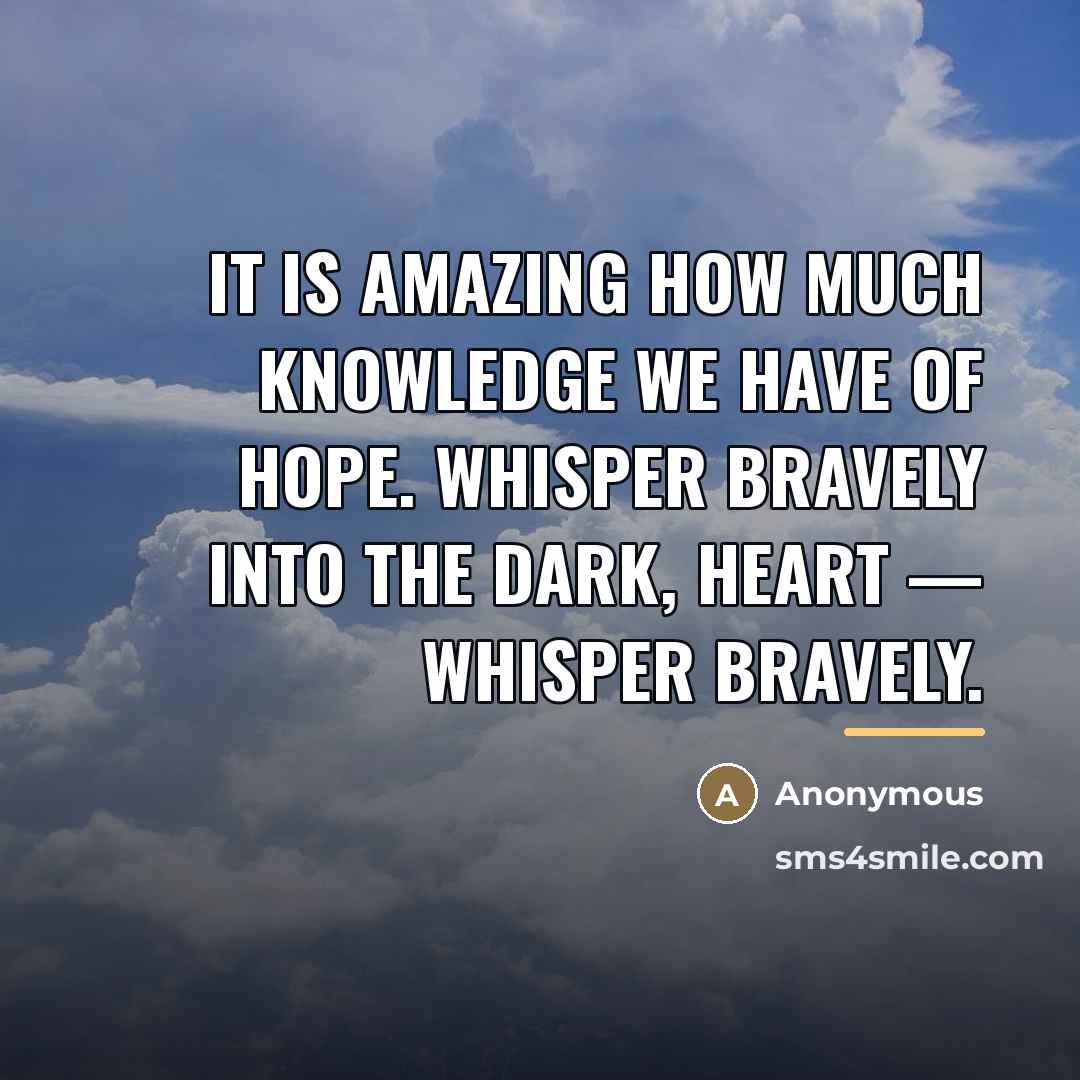 “It is amazing how much knowledge we have of hope.…” quote by Simon J. Ortiz