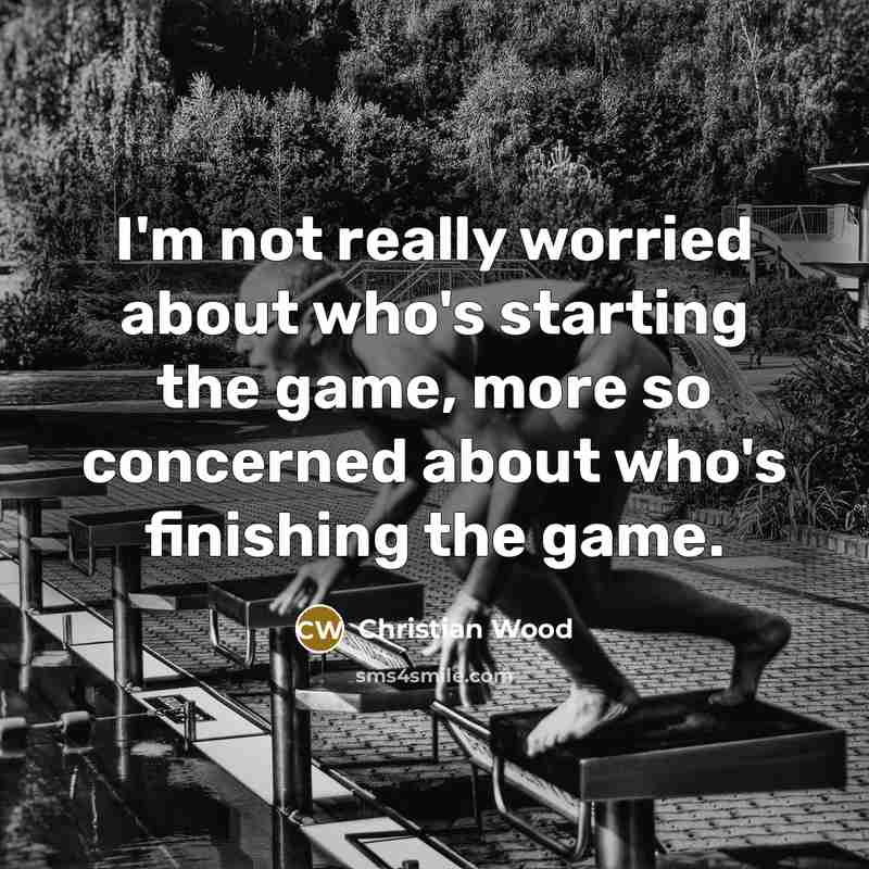 “I'm not really worried about who's starting the game, more…” quote by Christian Wood