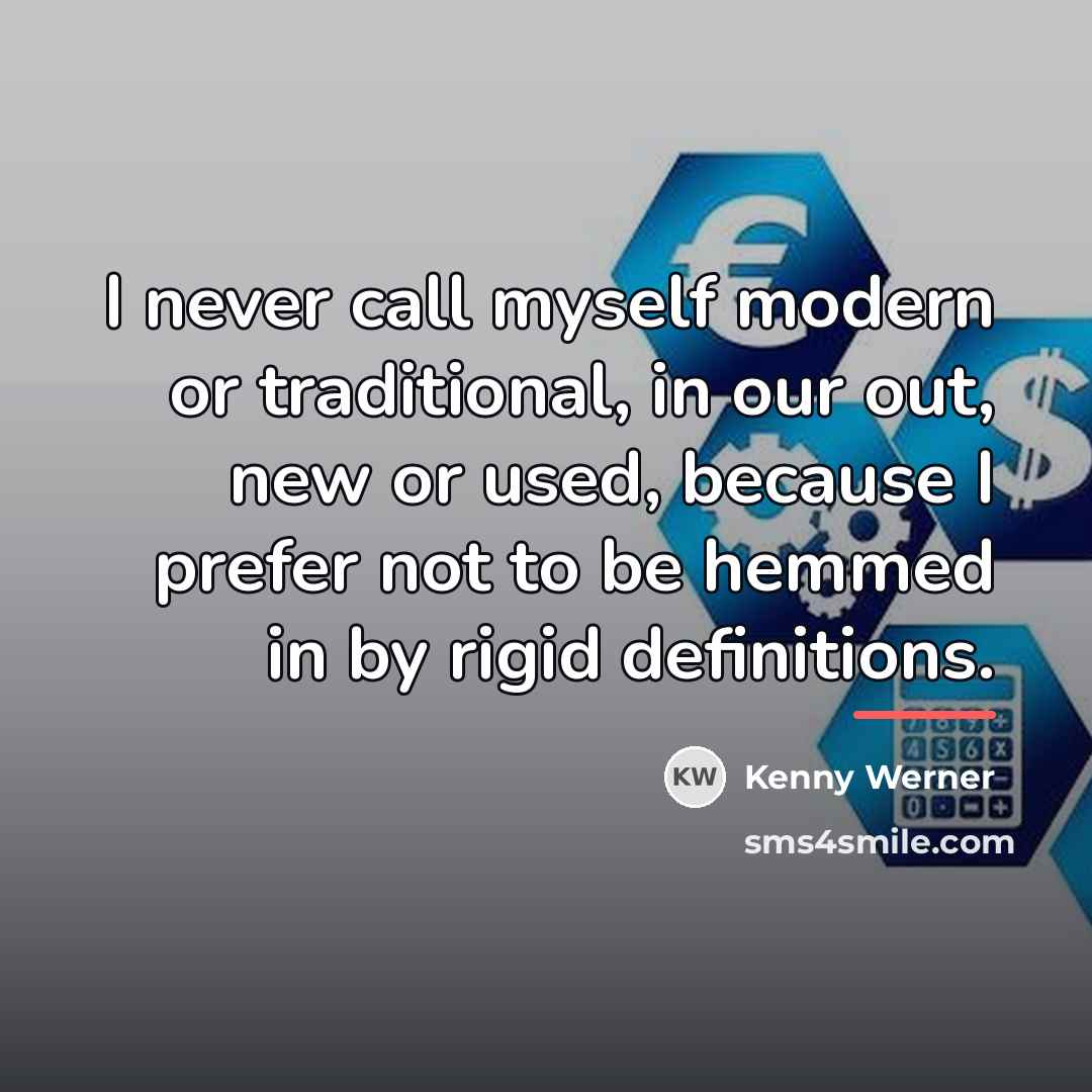 “I never call myself modern or traditional, in our out,…” quote by Kenny Werner