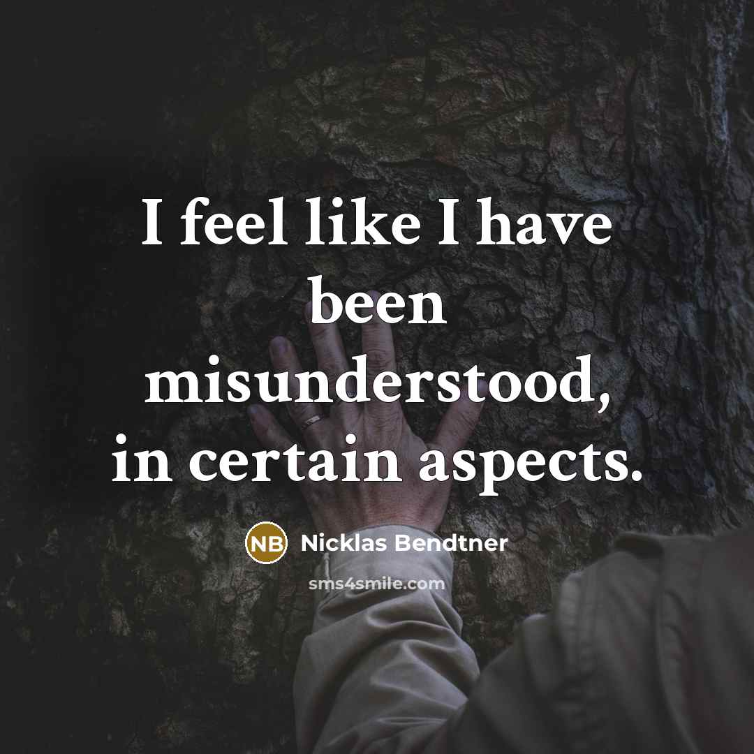 “I feel like I have been misunderstood, in certain aspects.…” quote by Nicklas Bendtner
