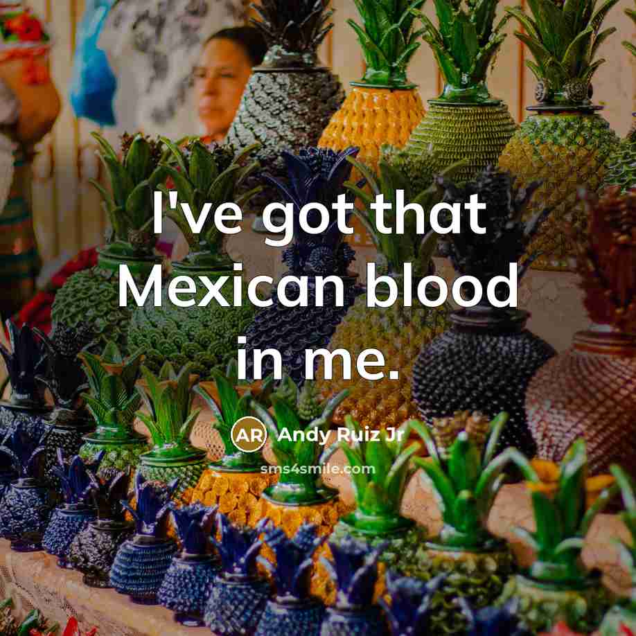 “I've got that Mexican blood in me.…” quote by Andy Ruiz Jr