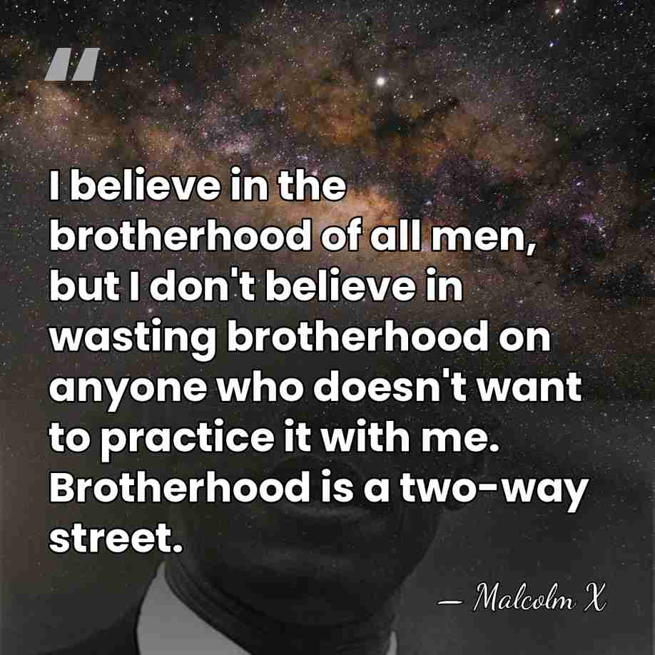 I believe in the brotherhood of all men, but I don't believe&hellip; - Malcolm X