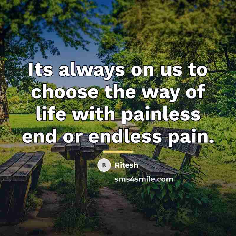 “Its always on us to choose the way of life…” quote by Ritesh