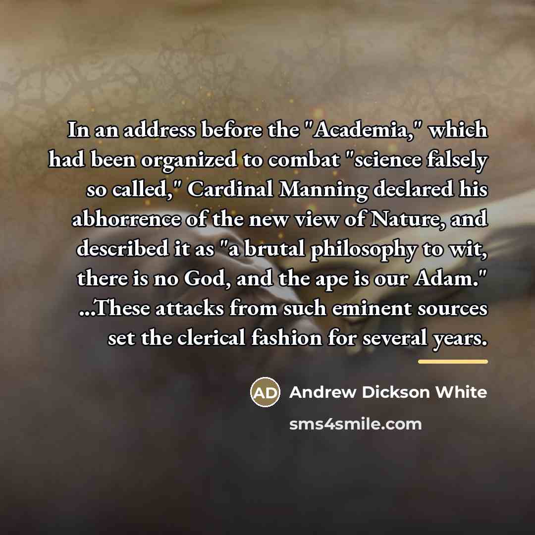 “In an address before the "Academia," which had been organized…” quote by Andrew Dickson White