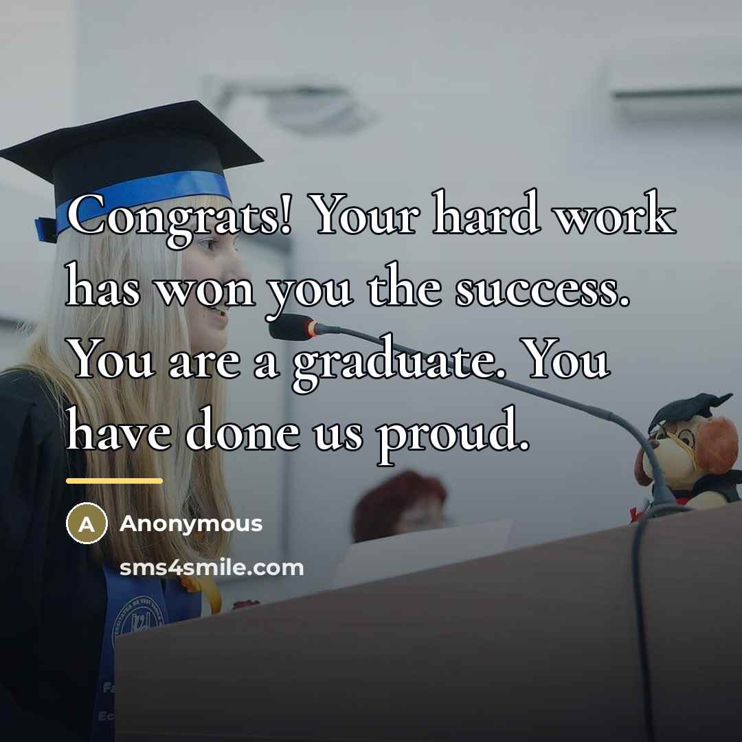 “Congrats! Your hard work has won you the success. You…” quote by Anonymous