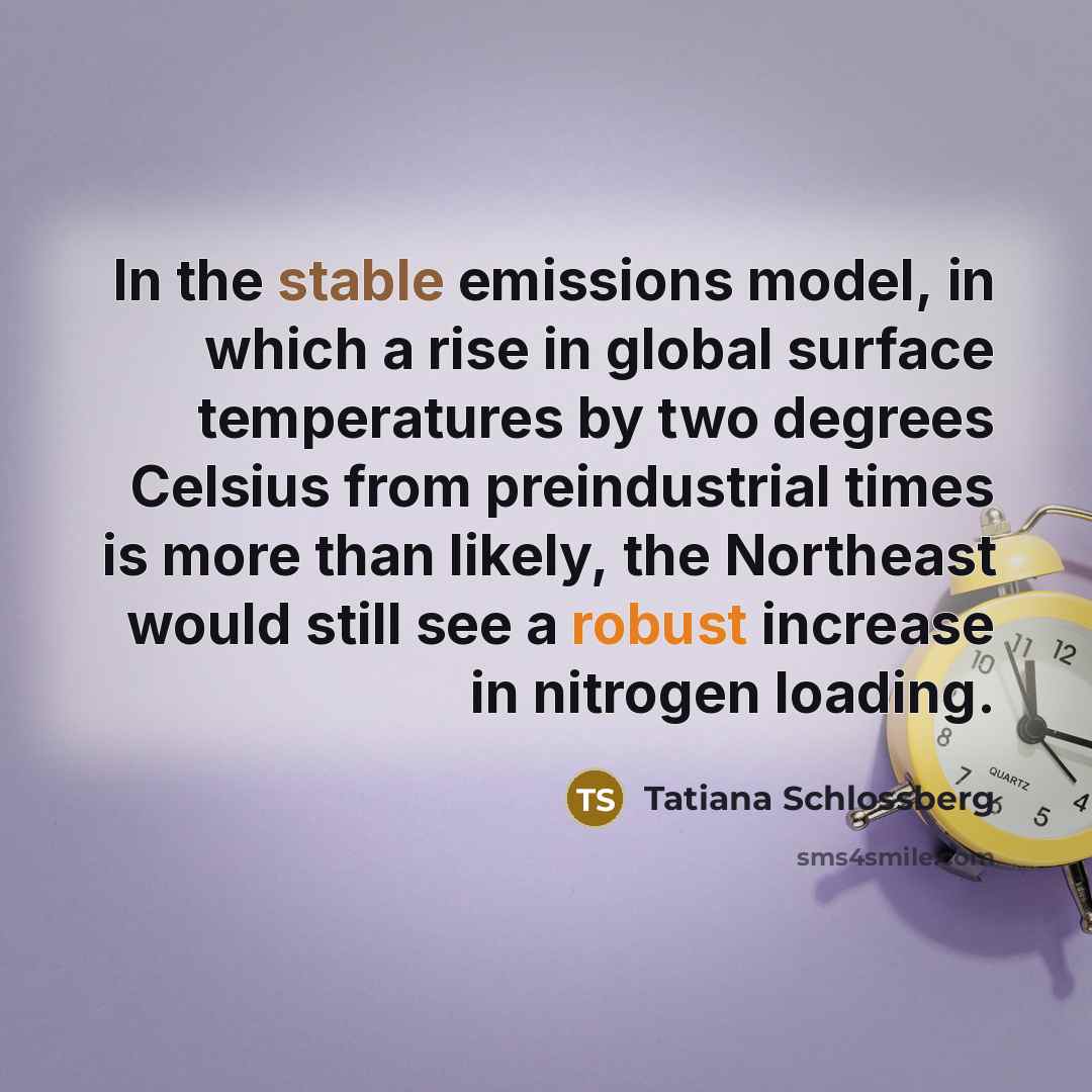 “In the stable emissions model, in which a rise in…” quote by Tatiana Schlossberg