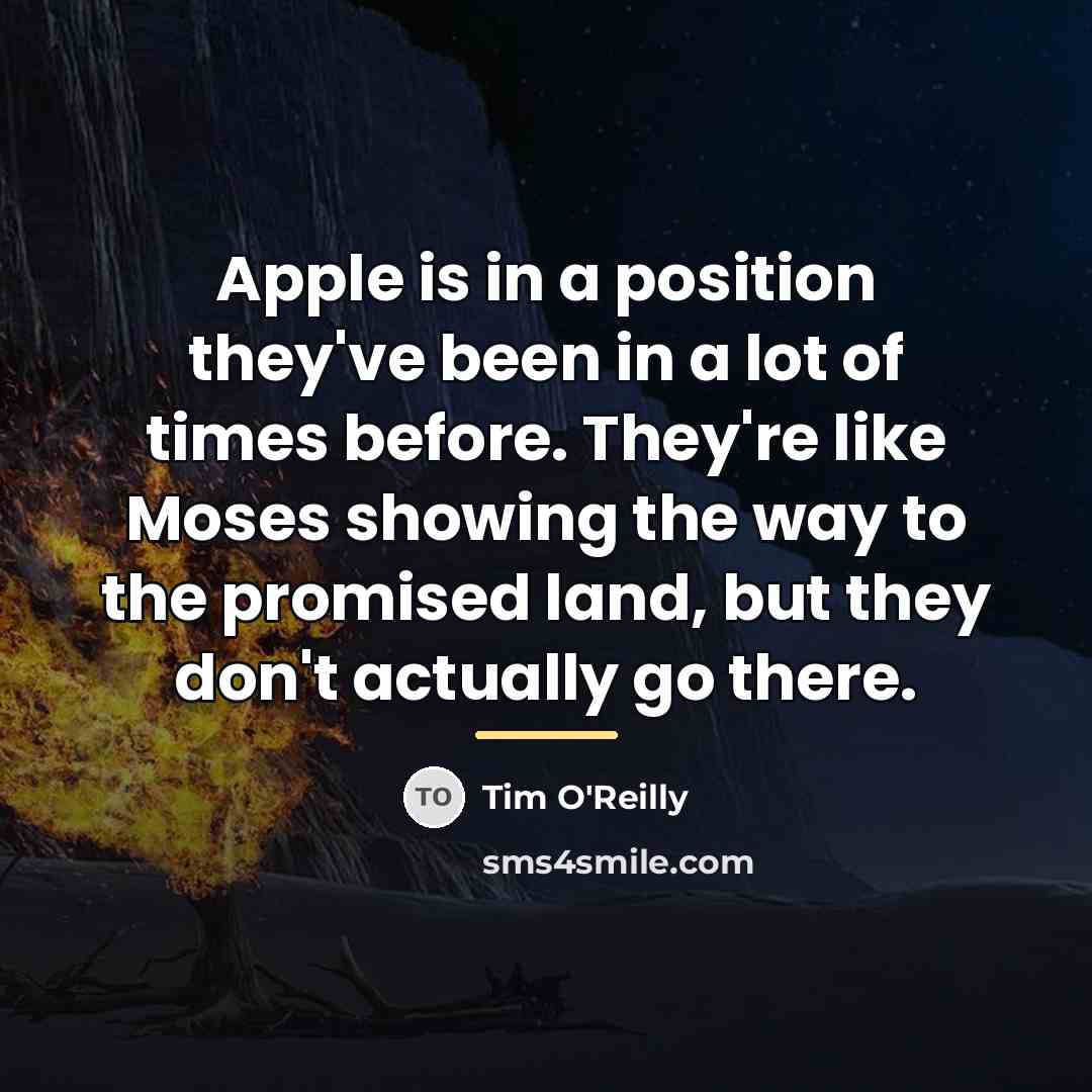 “Apple is in a position they've been in a lot…” quote by Tim O'Reilly
