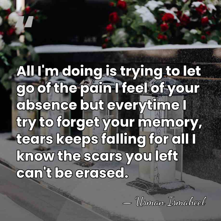 All I'm doing is trying to let go of the pain I&hellip; - Usman Ismaheel