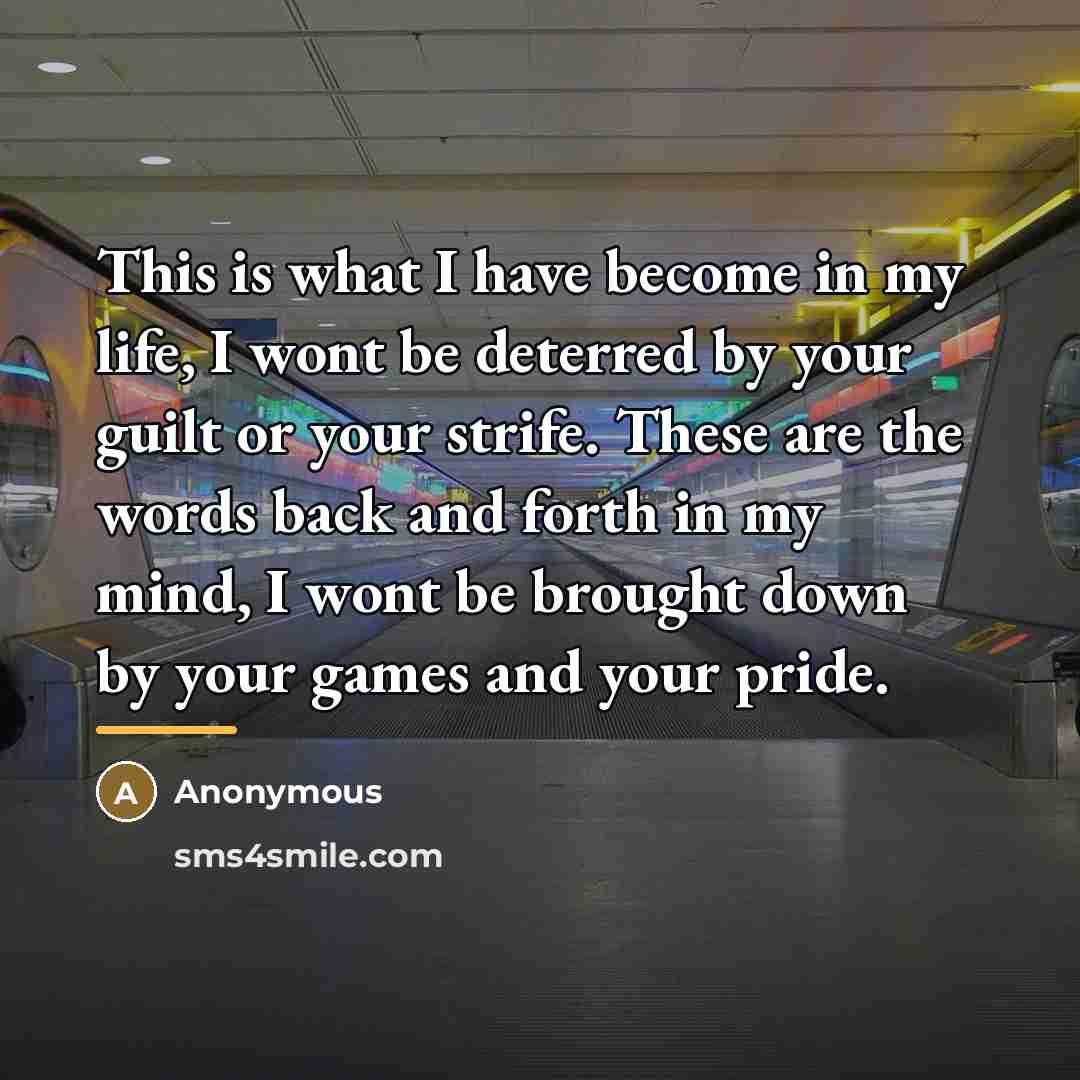 “This is what I have become in my life, I…” quote by Anonymous