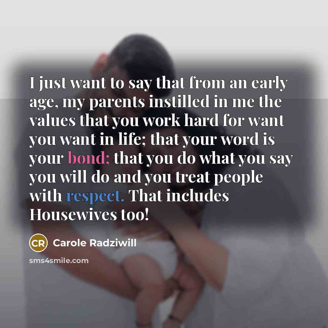“I just want to say that from an early age,…” quote by Carole Radziwill