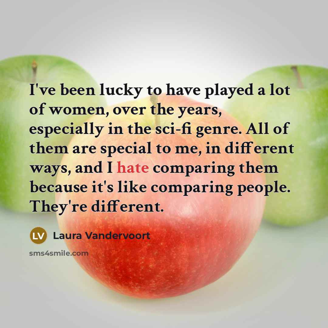 “I've been lucky to have played a lot of women,…” quote by Laura Vandervoort
