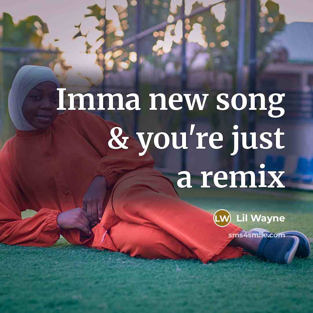 “Imma new song & you're just a remix” quote by Lil Wayne