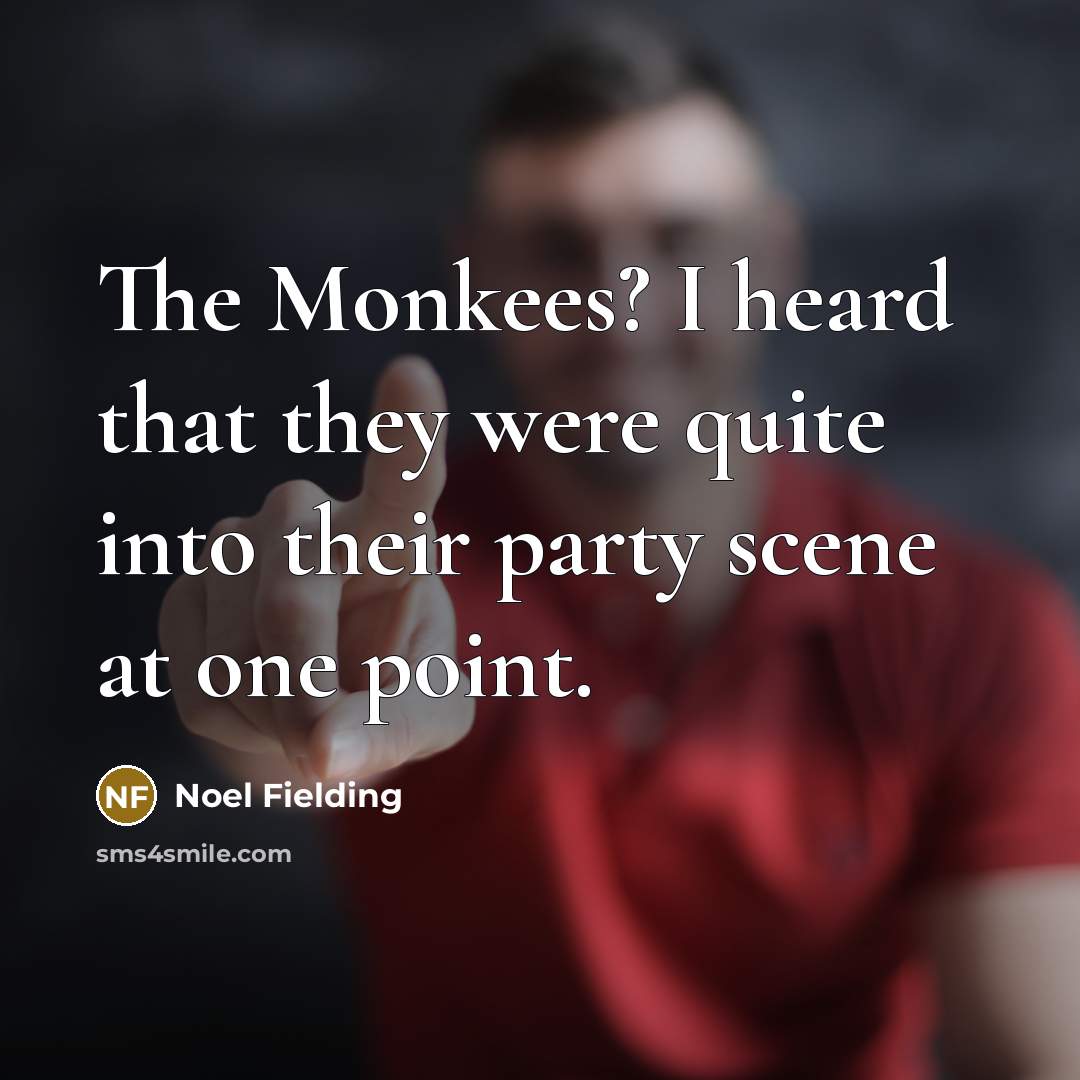 “The Monkees? I heard that they were quite into their…” quote by Noel Fielding