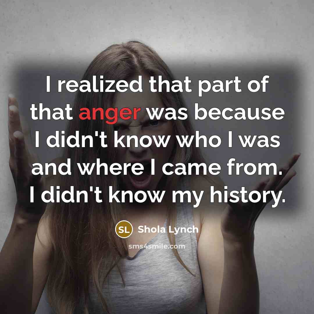 “I realized that part of that anger was because I…” quote by Shola Lynch