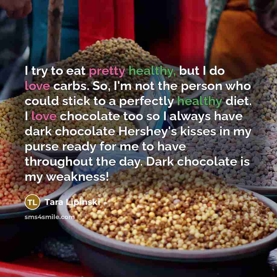 “I try to eat pretty healthy, but I do love…” quote by Tara Lipinski