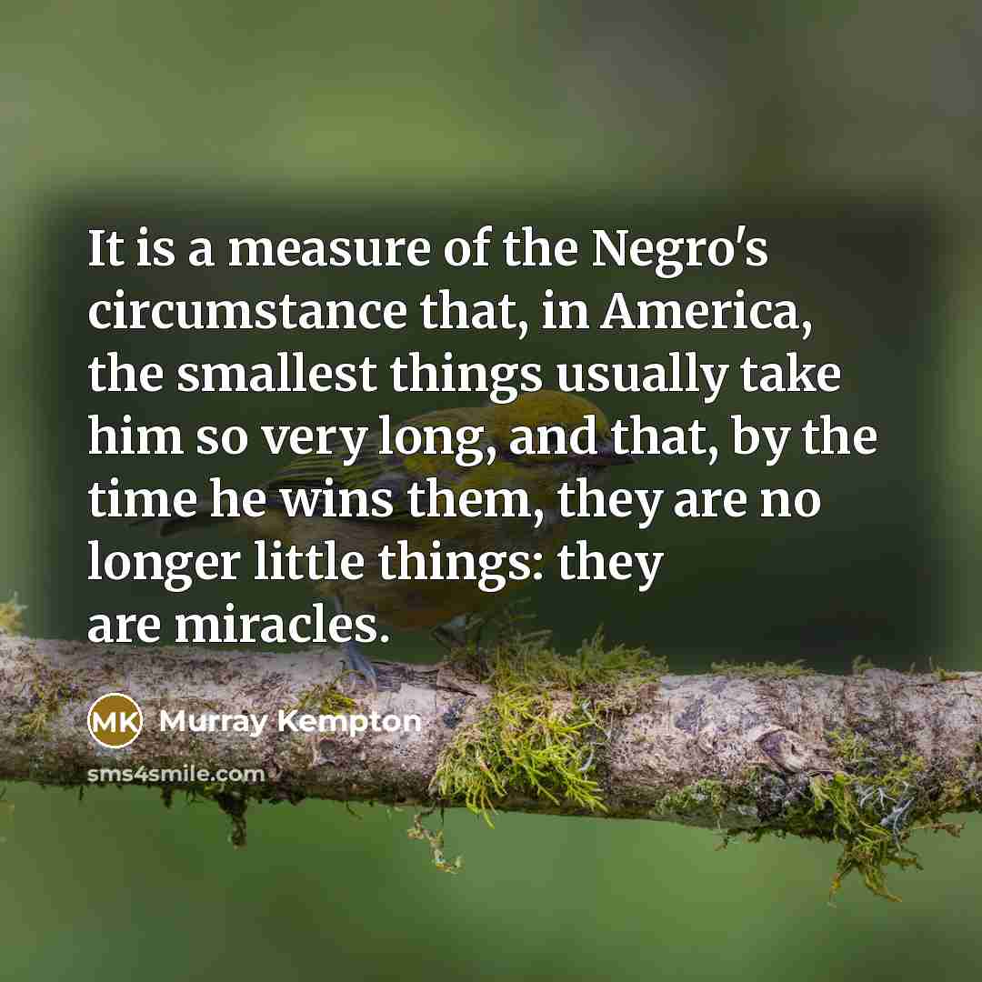 “It is a measure of the Negro's circumstance that, in…” quote by Murray Kempton