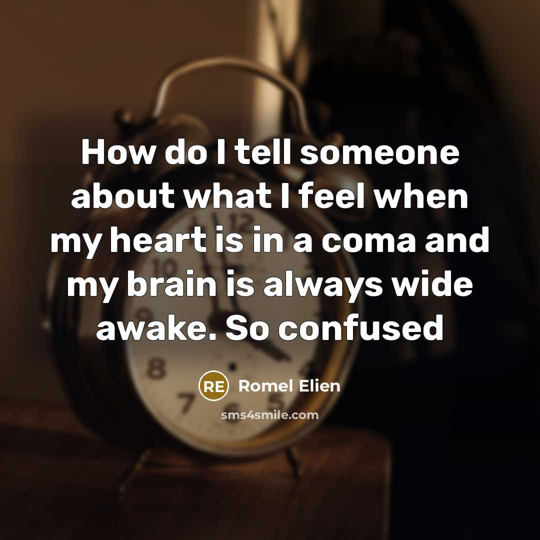 “How do I tell someone about what I feel when…” quote by Romel Elien