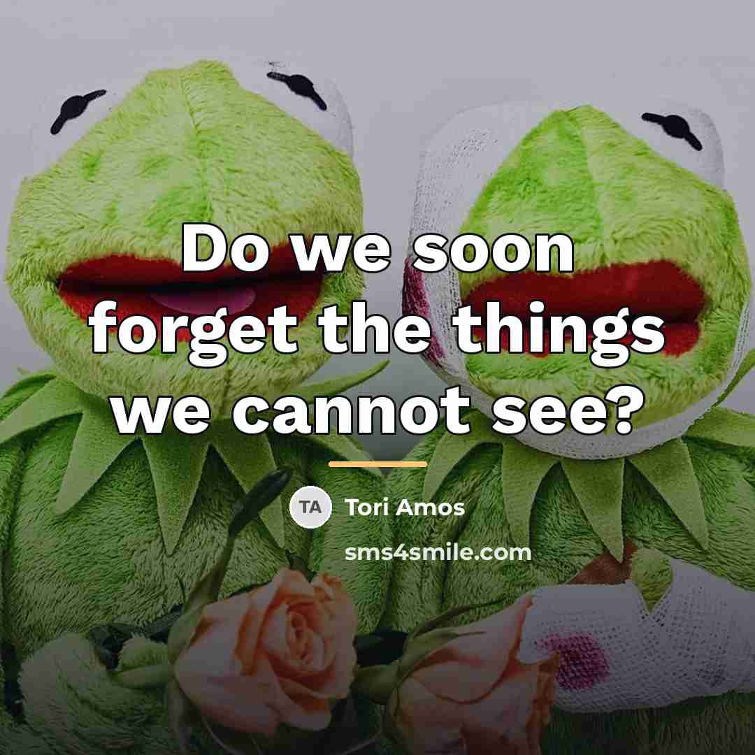 “Do we soon forget the things we cannot see?…” quote by Tori Amos