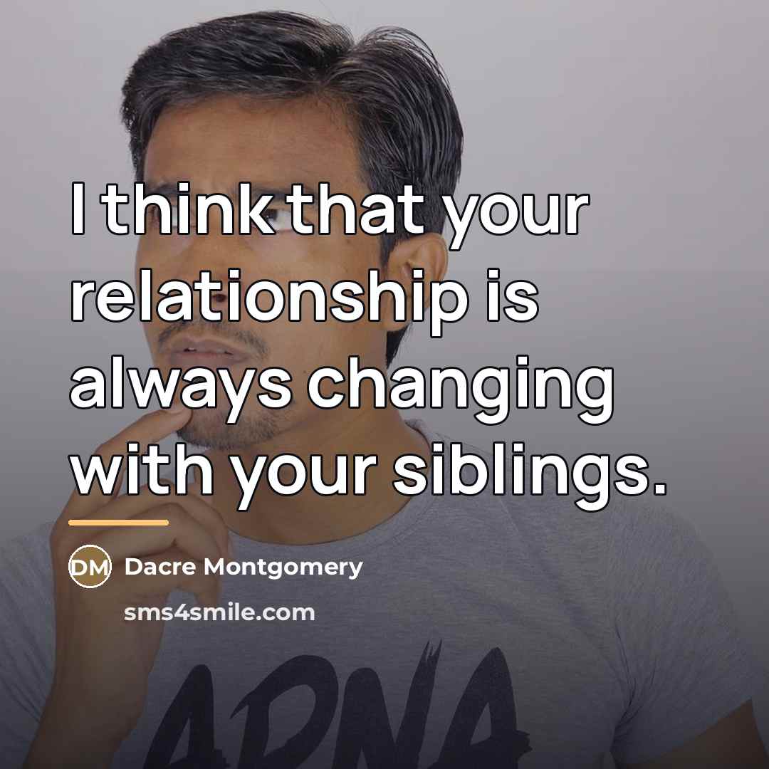 “I think that your relationship is always changing with your…” quote by Dacre Montgomery